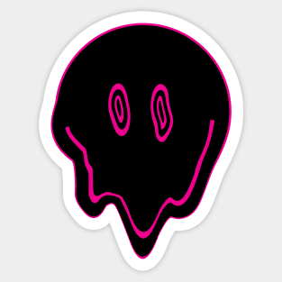 Smile Melt - Magenta and Black Sticker